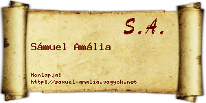Sámuel Amália névjegykártya
